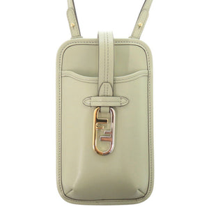 新品同様 フェンディ フォンポーチ 7AS131 レザー グリーン ショルダーバッグ 緑 1461【中古】FENDI