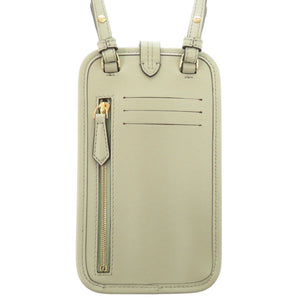 新品同様 フェンディ フォンポーチ 7AS131 レザー グリーン ショルダーバッグ 緑 1461【中古】FENDI
