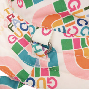 新品同様 グッチ バケットハット GUCCI×THE NORTH FACE グッチ×ザノースフェイス コラボ ナイロン ホワイト 帽子 1472【中古】GUCCI