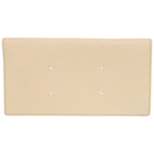 未使用品 メゾン マルジェラ 4ステッチ SA1UI0021 レザー ベージュ 二つ折り財布 1483【中古】Maison Margiela