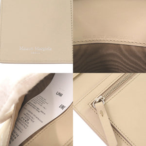 未使用品 メゾン マルジェラ 4ステッチ SA1UI0021 レザー ベージュ 二つ折り財布 1483【中古】Maison Margiela