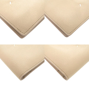 未使用品 メゾン マルジェラ 4ステッチ SA1UI0021 レザー ベージュ 二つ折り財布 1483【中古】Maison Margiela