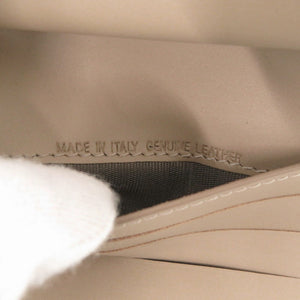 未使用 メゾン マルジェラ 4ステッチ レザー ベージュ 二つ折り財布 1484【中古】Maison Margiela