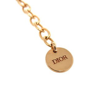 新品同様 ディオール Herbarium ハーバリウム トンボ メタル レジン ピンクゴールド クリア ネックレス 1506【中古】Dior