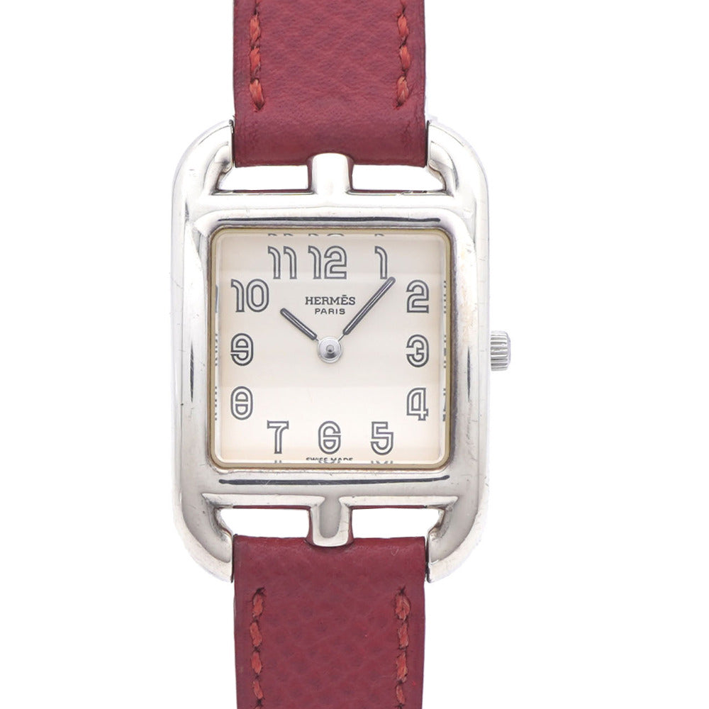美品 エルメス クオーツ ケープコッド CC1.250 腕時計 シルバー925/クシュベル ベージュ 〇Z刻印 1508【中古】HERMES レディース