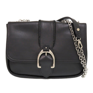 美品 ロンシャン アマゾーヌ S レザー ブラック ショルダーバッグ 黒 1514【中古】Longchamp