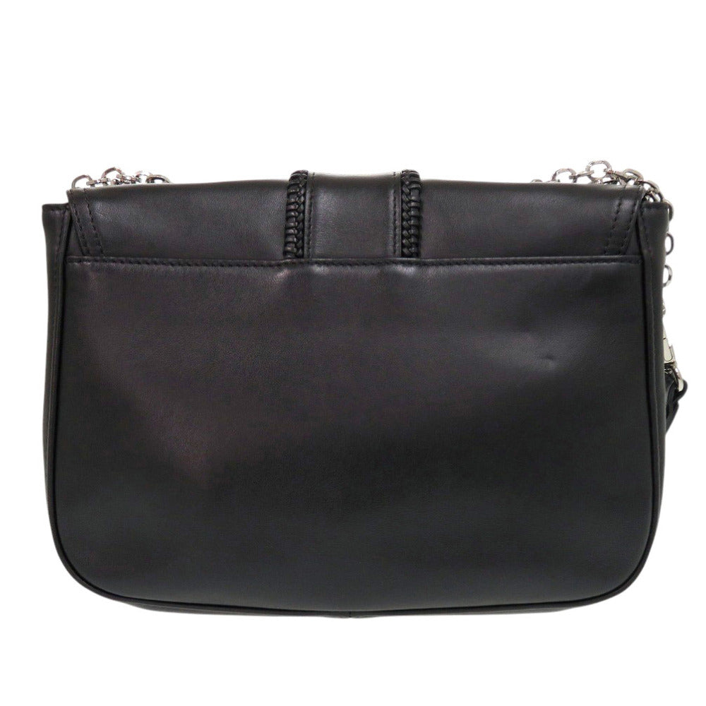 美品 ロンシャン アマゾーヌ S レザー ブラック ショルダーバッグ 黒 1514【中古】Longchamp