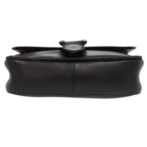 美品 ロンシャン アマゾーヌ S レザー ブラック ショルダーバッグ 黒 1514【中古】Longchamp