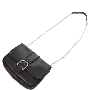 美品 ロンシャン アマゾーヌ S レザー ブラック ショルダーバッグ 黒 1514【中古】Longchamp
