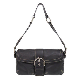 美品 コーチ K04S-3653 レザー ブラック ショルダーバッグ 黒 1543【中古】COACH