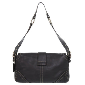 美品 コーチ K04S-3653 レザー ブラック ショルダーバッグ 黒 1543【中古】COACH
