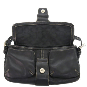 美品 コーチ K04S-3653 レザー ブラック ショルダーバッグ 黒 1543【中古】COACH