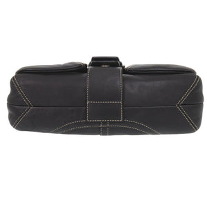 美品 コーチ K04S-3653 レザー ブラック ショルダーバッグ 黒 1543【中古】COACH