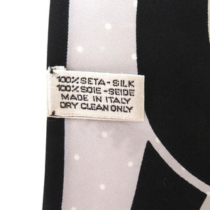 新品同様 シャネル スカーフ ショール ドット チェーン ライオン シルク ブラック 黒 ストール 1567【中古】CHANEL