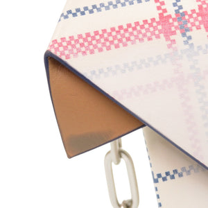 美品 メゾン マルジェラ スナッチトスモール シルバーチェーン カーフレザー ホワイト ショルダーバッグ AE5E【中古】Maison Margiela