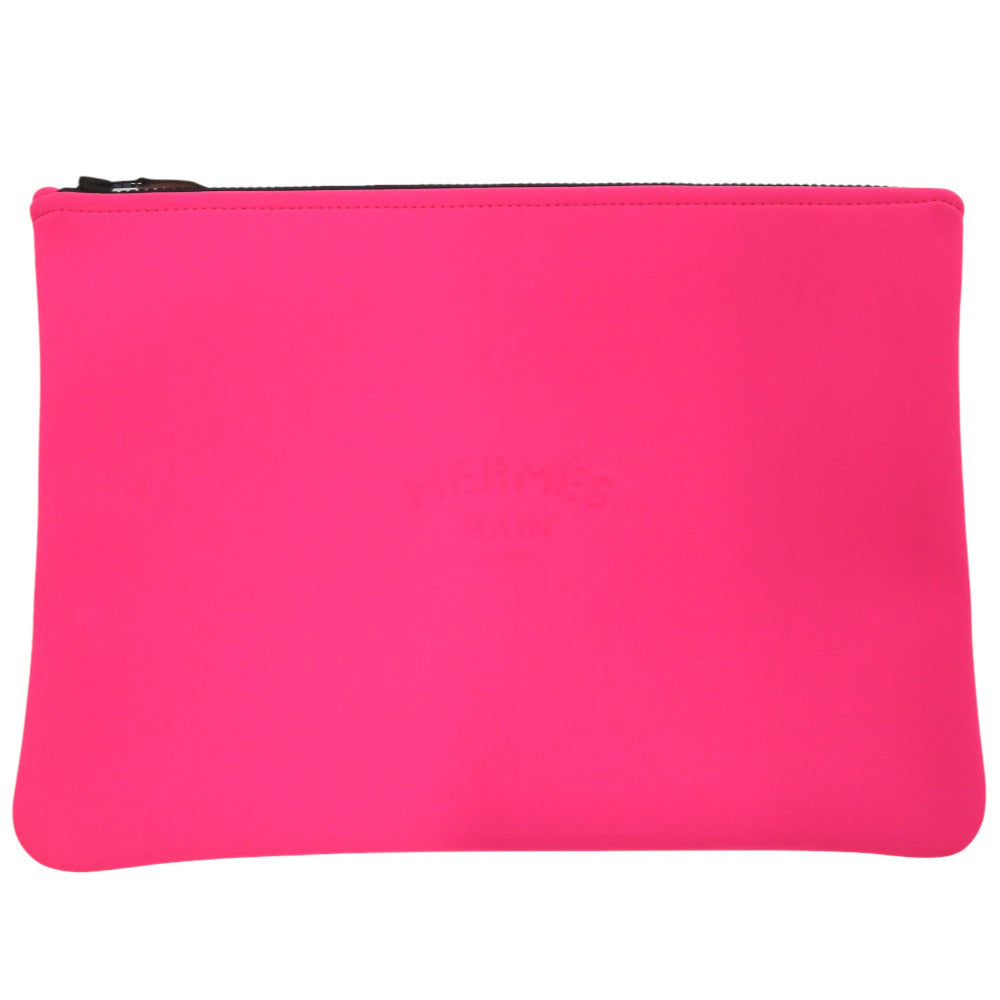 未使用品 エルメス ネオバンGM ポリアミド エラスタン バブルガムピンク ポーチ バッグ ZAA5【中古】HERMES