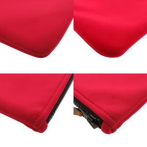 未使用品 エルメス ネオバンPMポリアミド エラスタン ルージュカザック ポーチ バッグ 赤 ZEE5【中古】HERMES