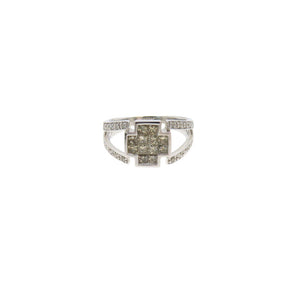 新品同様 ダイヤ0.60ct K18WG リング 指輪 ホワイトゴールド/ダイヤモンド 16号 6.1g ホワイトゴールド ジュエリー 0049【中古】 レディース