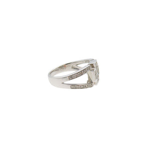 新品同様 ダイヤ0.60ct K18WG リング 指輪 ホワイトゴールド/ダイヤモンド 16号 6.1g ホワイトゴールド ジュエリー 0049【中古】 レディース