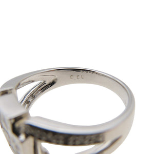 新品同様 ダイヤ0.60ct K18WG リング 指輪 ホワイトゴールド/ダイヤモンド 16号 6.1g ホワイトゴールド ジュエリー 0049【中古】 レディース