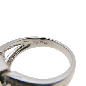 新品同様 ダイヤ0.60ct K18WG リング 指輪 ホワイトゴールド/ダイヤモンド 16号 6.1g ホワイトゴールド ジュエリー 0049【中古】 レディース