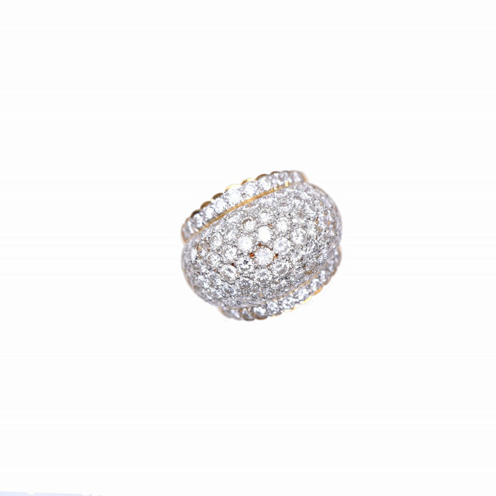 美品 K18YG ダイヤ4.24ct 14.9g 14.5号 リング ダイヤモンド/K18イエローゴールド 指輪 ジュエリー ゴールド 0051【中古】 レディース