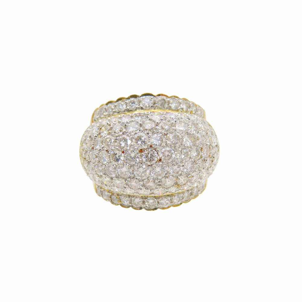 美品 K18YG ダイヤ4.24ct 14.9g 14.5号 リング ダイヤモンド/K18イエローゴールド 指輪 ジュエリー ゴールド 0051【中古】 レディース