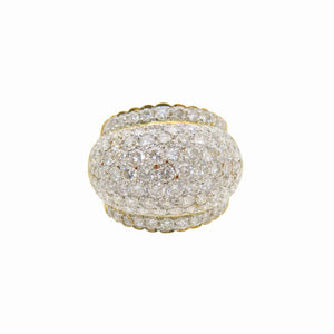 美品 K18YG ダイヤ4.24ct 14.9g 14.5号 リング ダイヤモンド/K18イエローゴールド 指輪 ジュエリー ゴールド 0051【中古】 レディース