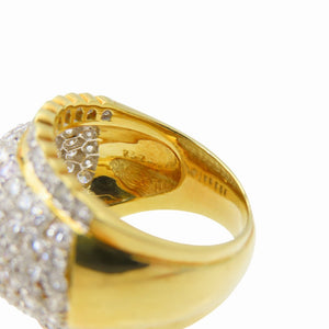 美品 K18YG ダイヤ4.24ct 14.9g 14.5号 リング ダイヤモンド/K18イエローゴールド 指輪 ジュエリー ゴールド 0051【中古】 レディース