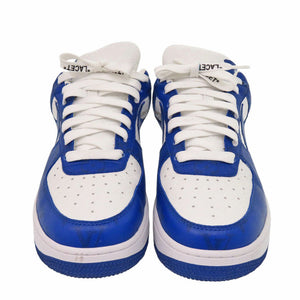 新品同様 ルイ ヴィトン NIKE AIR FORCE1 Low By Virgil Abloh White Royal レザー ブルー ホワイト スニーカー LV 0063【中古】LOUIS VUITTON