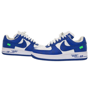 新品同様 ルイ ヴィトン NIKE AIR FORCE1 Low By Virgil Abloh White Royal レザー ブルー ホワイト スニーカー LV 0063【中古】LOUIS VUITTON