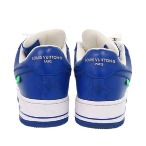 新品同様 ルイ ヴィトン NIKE AIR FORCE1 Low By Virgil Abloh White Royal レザー ブルー ホワイト スニーカー LV 0063【中古】LOUIS VUITTON