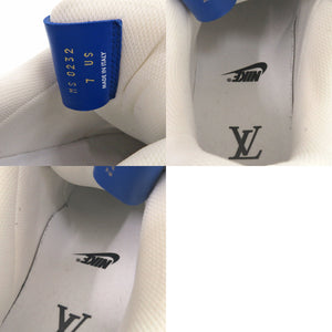 新品同様 ルイ ヴィトン NIKE AIR FORCE1 Low By Virgil Abloh White Royal レザー ブルー ホワイト スニーカー LV 0063【中古】LOUIS VUITTON