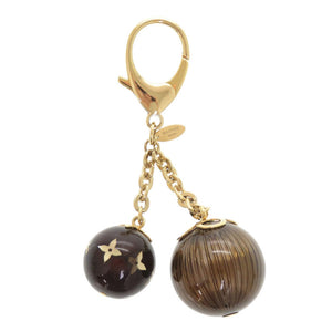 美品 ルイ ヴィトン M66980 メタル ブラウン ゴールド バッグチャーム キーホルダー LV 0071【中古】LOUIS VUITTON