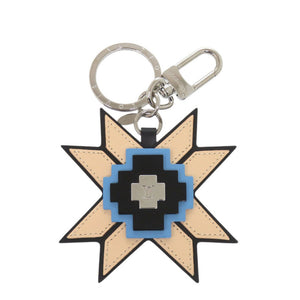 美品 ルイ ヴィトン MP1646 レザー プラスチック ベージュ ブラック キーホルダー LV 0075【中古】LOUIS VUITTON