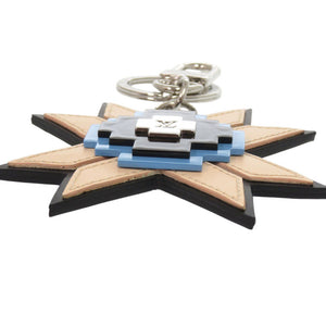 美品 ルイ ヴィトン MP1646 レザー プラスチック ベージュ ブラック キーホルダー LV 0075【中古】LOUIS VUITTON