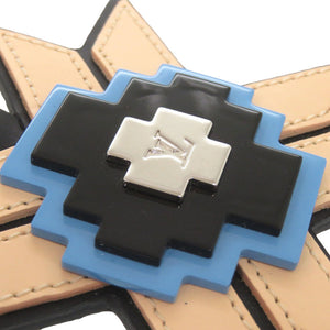 美品 ルイ ヴィトン MP1646 レザー プラスチック ベージュ ブラック キーホルダー LV 0075【中古】LOUIS VUITTON