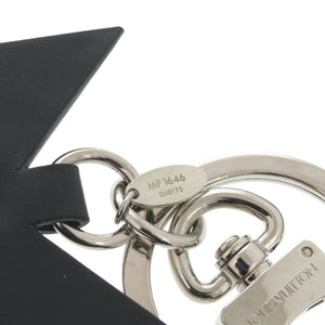 美品 ルイ ヴィトン MP1646 レザー プラスチック ベージュ ブラック キーホルダー LV 0075【中古】LOUIS VUITTON