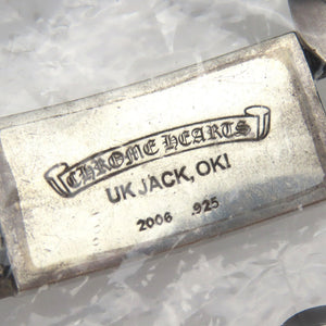 鑑定済 クロムハーツ ユニオンジャックスター IDブレスレット クラシックリンク シルバー925/ダイヤモンド/ルビー/サファイア 0095【中古】CHROME HEARTS メンズ