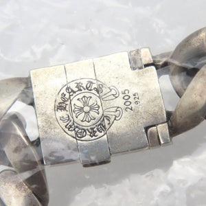 鑑定済 クロムハーツ ユニオンジャックスター IDブレスレット クラシックリンク シルバー925/ダイヤモンド/ルビー/サファイア 0095【中古】CHROME HEARTS メンズ