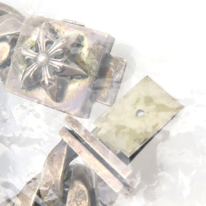 鑑定済 クロムハーツ ユニオンジャックスター IDブレスレット クラシックリンク シルバー925/ダイヤモンド/ルビー/サファイア 0095【中古】CHROME HEARTS メンズ