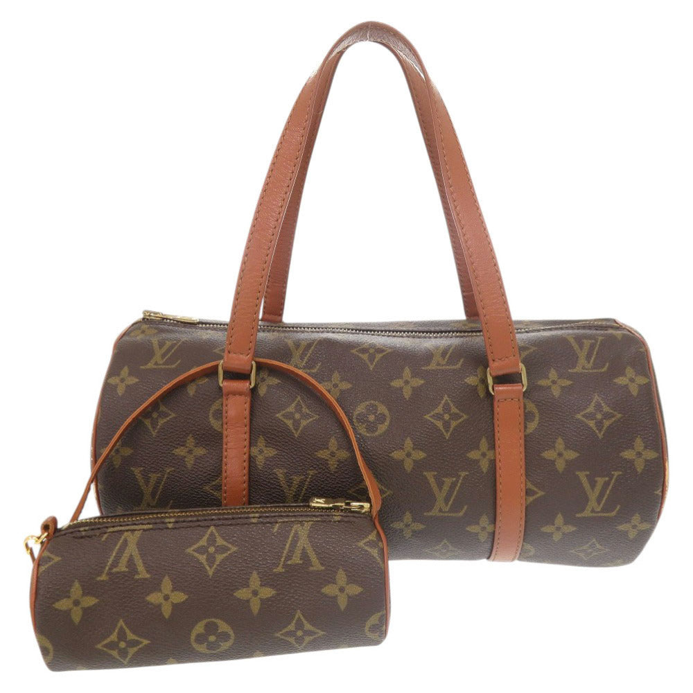 ルイ ヴィトン パピヨン30 ポーチ付 モノグラム M51365 ブラウン ハンドバッグ LV 0157【中古】LOUIS VUITTON