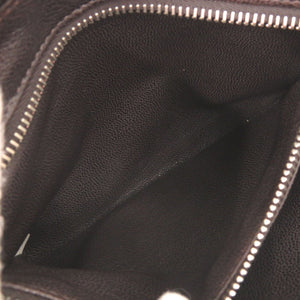 プラダ トライアングルロゴ レザー グレー系 セカンドバッグ クラッチバッグ 0188【中古】PRADA