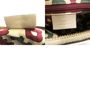 美品 グッチ グッチシマ アビー 190525 レザー アイボリー ショルダーバッグ 0189【中古】GUCCI