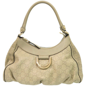 美品 グッチ グッチシマ アビー 190525 レザー アイボリー ショルダーバッグ 0189【中古】GUCCI