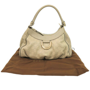 美品 グッチ グッチシマ アビー 190525 レザー アイボリー ショルダーバッグ 0189【中古】GUCCI