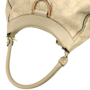 美品 グッチ グッチシマ アビー 190525 レザー アイボリー ショルダーバッグ 0189【中古】GUCCI