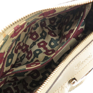 美品 グッチ グッチシマ アビー 190525 レザー アイボリー ショルダーバッグ 0189【中古】GUCCI