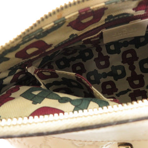 美品 グッチ グッチシマ アビー 190525 レザー アイボリー ショルダーバッグ 0189【中古】GUCCI