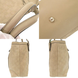 グッチ グッチシマ GGロゴ 162094 レザー ベージュ系 トートバッグ ハンドバッグ 0245【中古】GUCCI